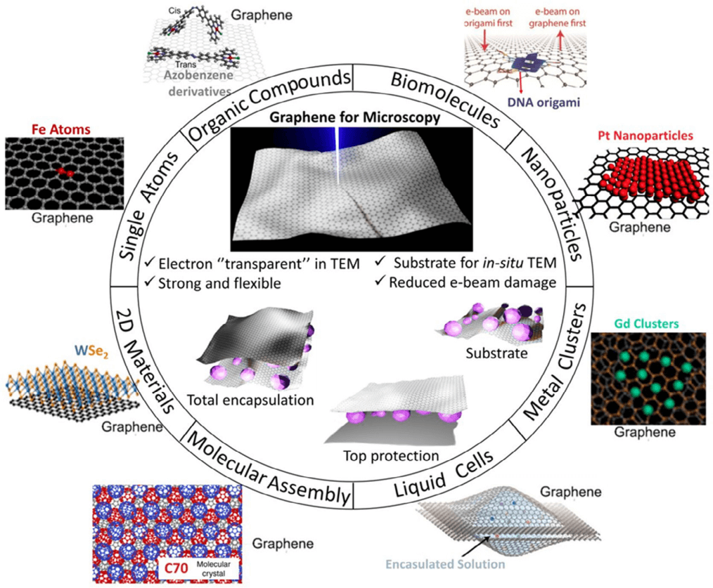 Small Structures: 石墨烯作为透射电镜样品衬底的研究进展