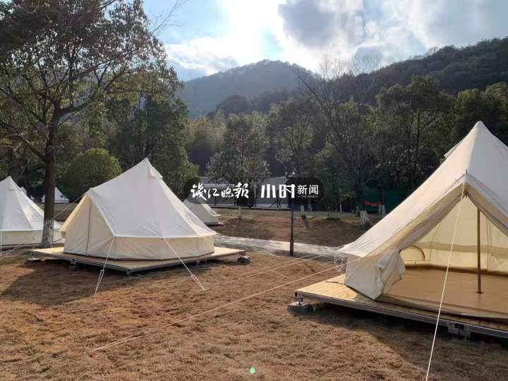 可席地而“睡”的新科技帐篷！宁波镇海九龙湖这处营地用上石墨烯电热地暖