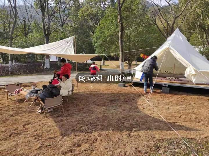 可席地而“睡”的新科技帐篷！宁波镇海九龙湖这处营地用上石墨烯电热地暖