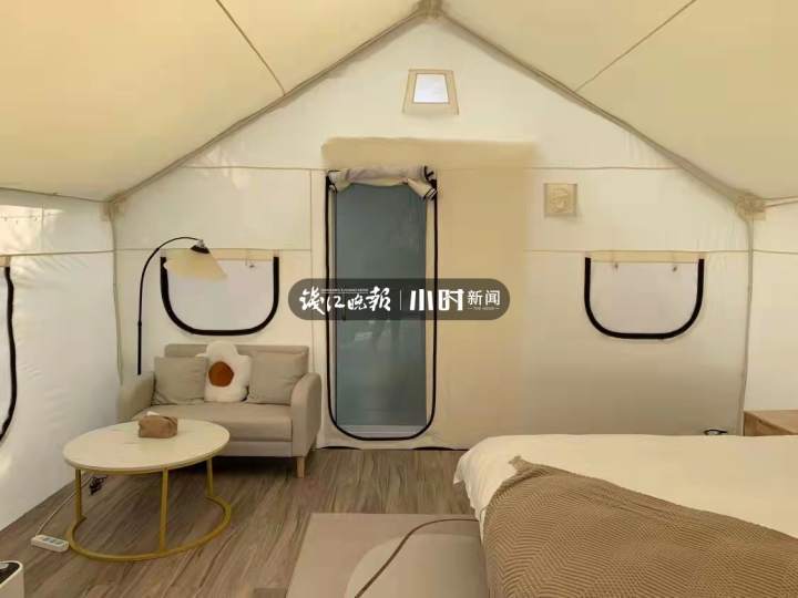 可席地而“睡”的新科技帐篷！宁波镇海九龙湖这处营地用上石墨烯电热地暖