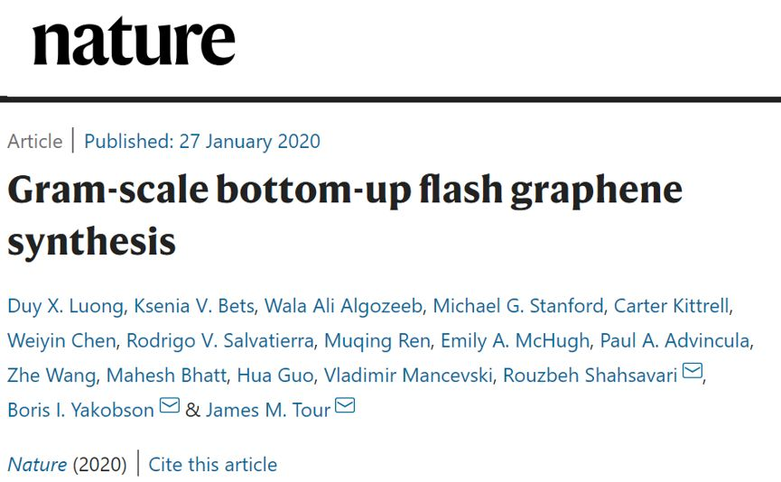 Nature：一秒钟合成石墨烯，废塑料、废食物、石油焦炭都可以做原料？