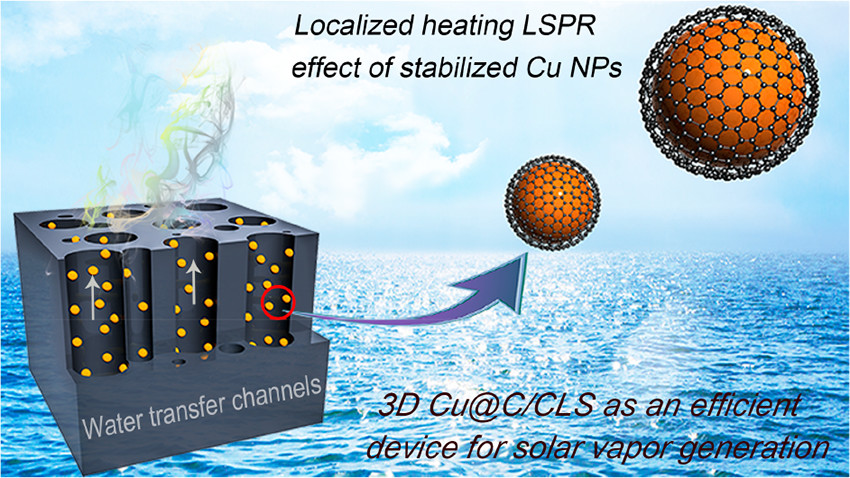 Nano Letters：石墨烯层包裹等离激元Cu纳米颗粒的碳化丝瓜海绵设计用于高效太阳能制蒸气