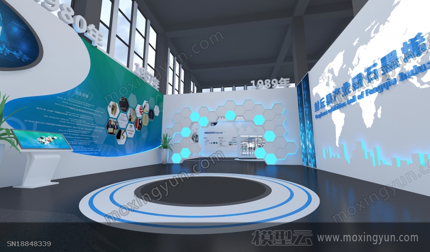 封丘产业园石墨烯展厅中标方案3d模型效果图
