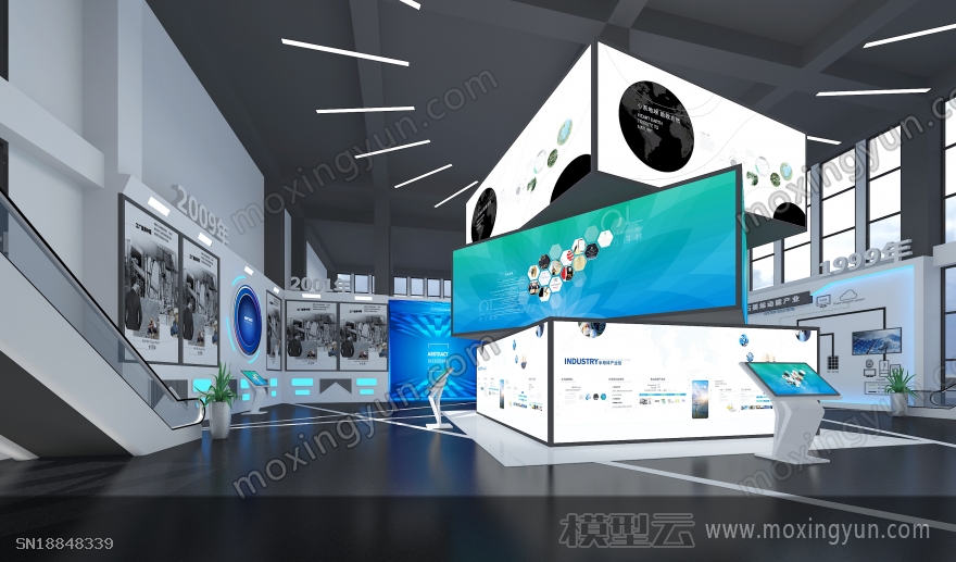 封丘产业园石墨烯展厅中标方案3d模型效果图