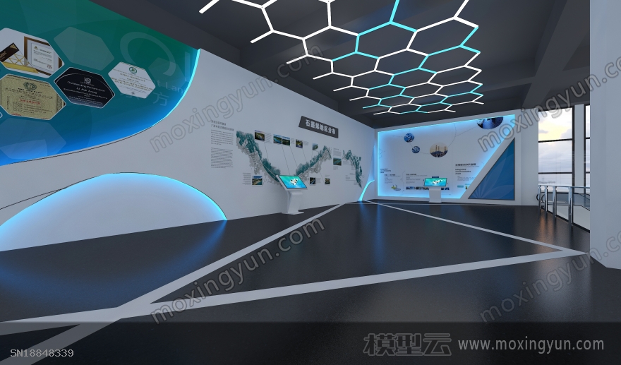 封丘产业园石墨烯展厅中标方案3d模型效果图