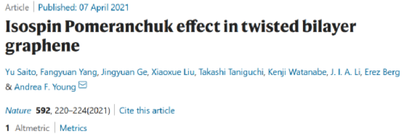 炸裂！曹原等人今日再发2篇Nature！