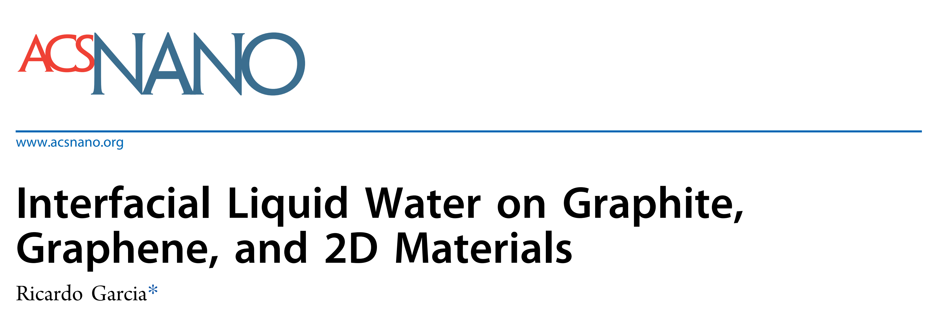 ACS Nano：石墨、石墨烯和2D材料上的界面液态水