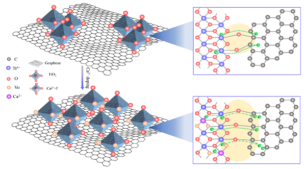 渤海大学ACS AMI：掺杂Ca2+增强二氧化钛/石墨烯界面电荷转移提高电导率