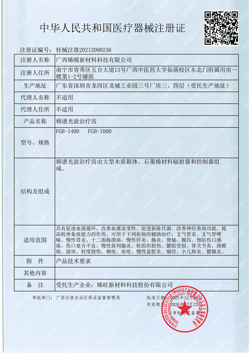 广西首个临床验证石墨烯医疗器械产品成功获批上市