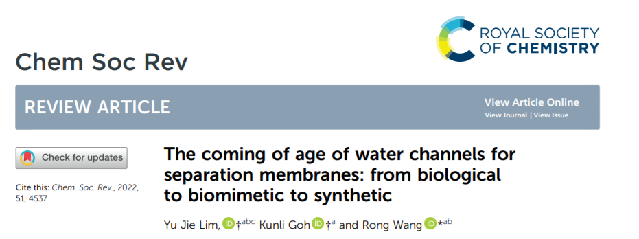 分离膜水道时代的到来！专访新加坡工程院院士