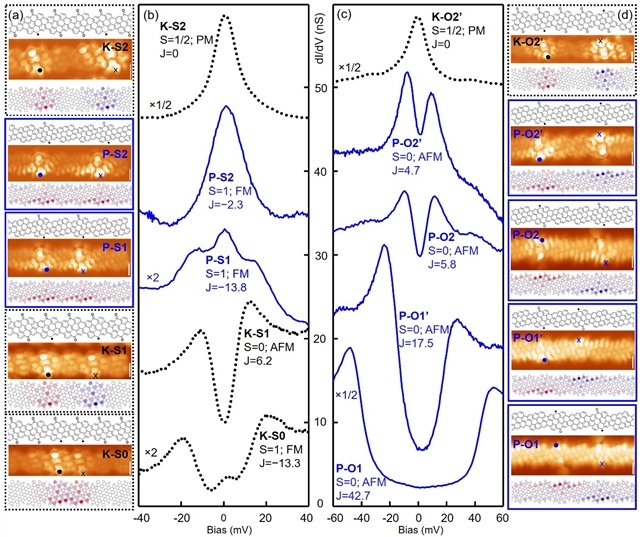 手性石墨烯纳米条带中自旋电子对之间的磁相互作用