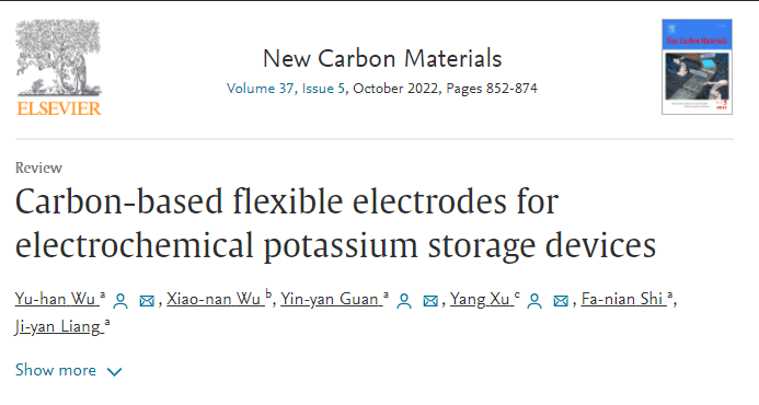 NCM综述|东北大学董琰峰：炭材料在柔性锌离子电池中的研究进展