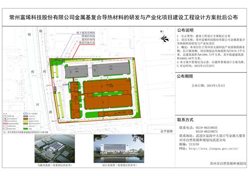 【武进】常州富烯科技股份有限公司金属基复合导热材料的研发与产业化项目建设工程设计方案批后公布
