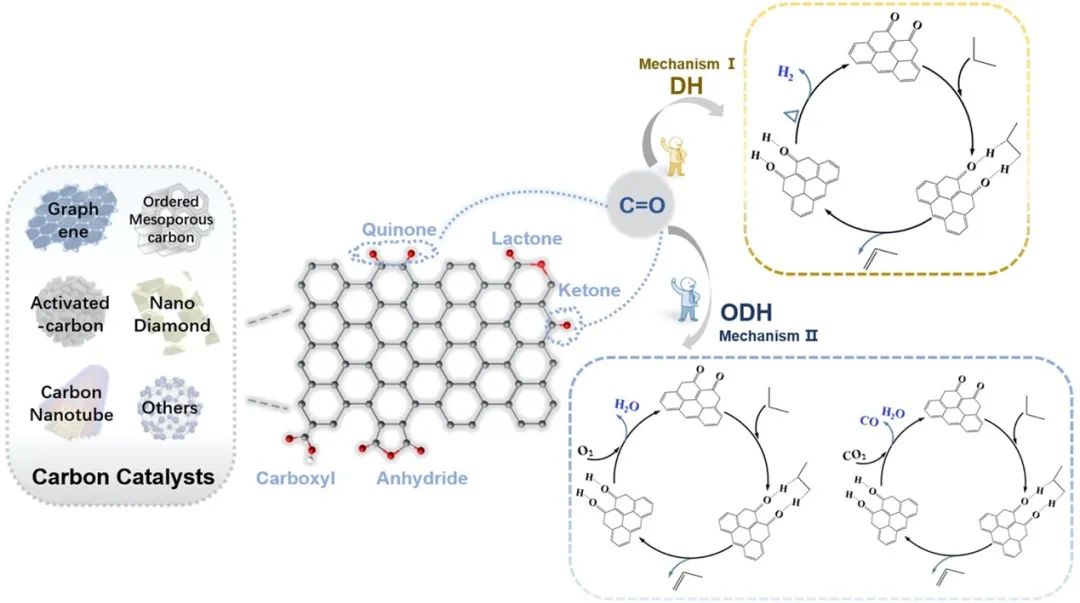 FCSE | 综述：碳基材料在催化低碳烷烃脱氢及乙苯脱氢方面的研究进展