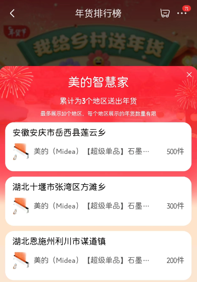 京东联合美的为山区群众圆梦 1000件取暖电器送往安徽、湖北