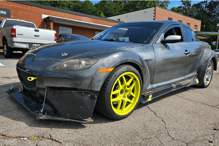 Converted Mazda RX-8.