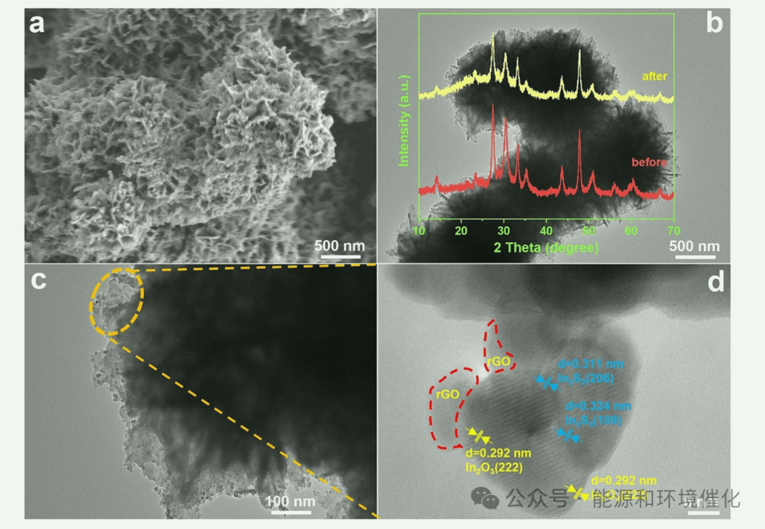 曲阜师范大学颜廷江、李文娟CEJ：在In2S3In2O3 rGO异质结中构建多通道电子传递以促进光催化CO2转化为C2+碳氢化合