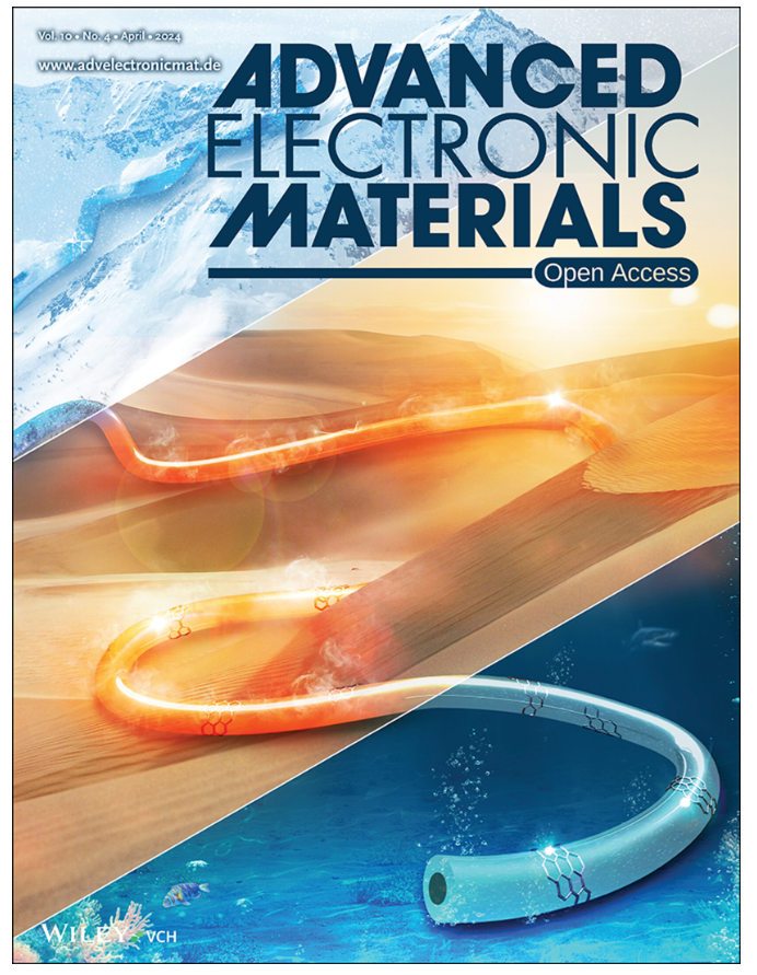 墨西哥国立自治大学《AEM》封面：石墨烯纳米片集成热拉伸PVDF摩擦电纳米复合纤维，适用于极端环境条件