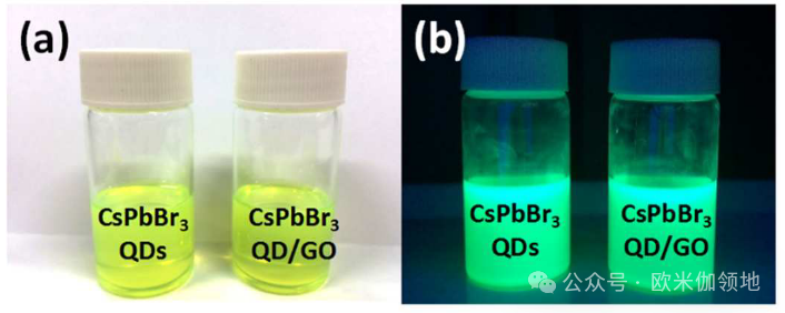 欧米伽书评|JACS|用于光催化 CO2 还原的 CsPbBr3 钙钛矿量子点/氧化石墨烯复合材料