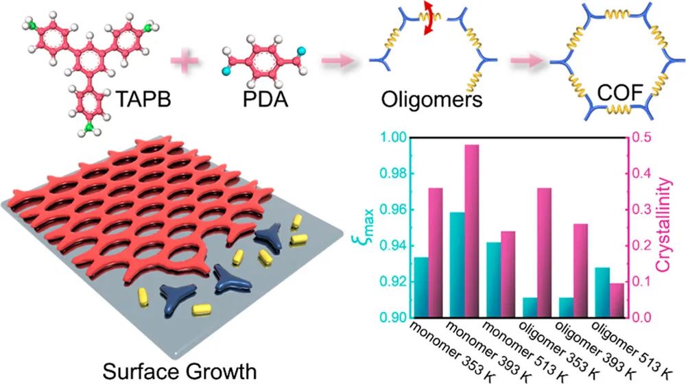 ACS Nano：石墨烯表面2D-COFs生长机制的动态研究