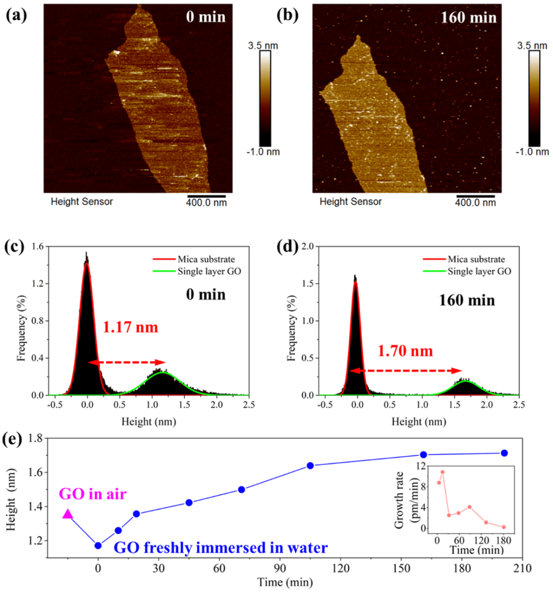 Environ. Sci. Technol. | 单层氧化石墨烯界面水层的迟滞和离子弹性行为：来自原位原子力显微镜的见解
