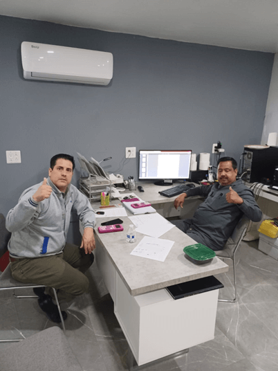 Structural Engineers Oskar Duarte (L) and Ramiro Romero (R)