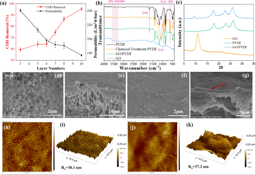 北京师范大学杨禹CEJ:基于自组装石墨烯氧化物/聚偏氟乙烯膜的石化废水增强处理技术研究
