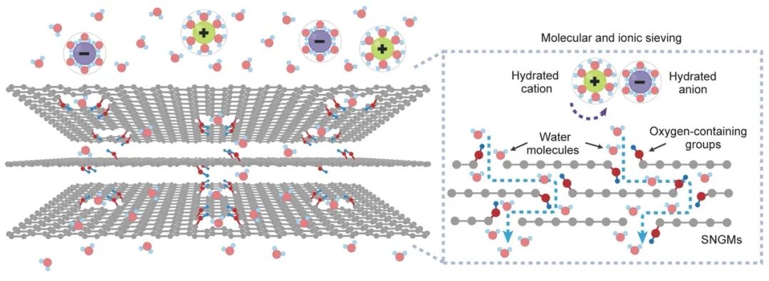 NSR | 超薄层状石墨烯分离膜：实现水分子快速传输和离子高效分离