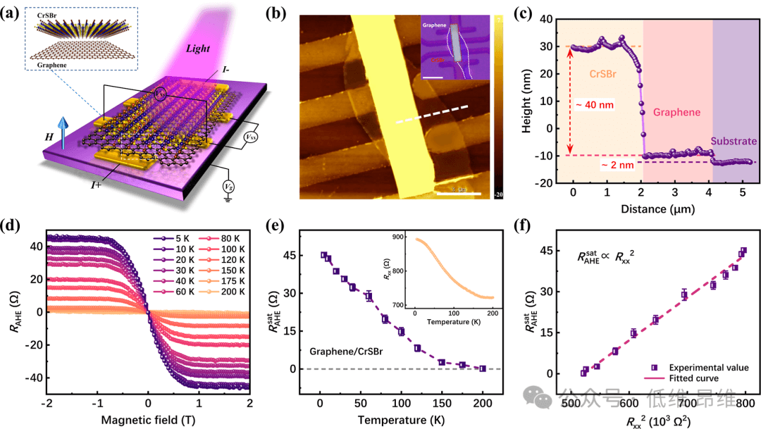 深圳大学ACS Nano：在邻近耦合CrSBr/石墨烯异质结中通过反常霍尔效应和磁-光响应揭示光磁耦合