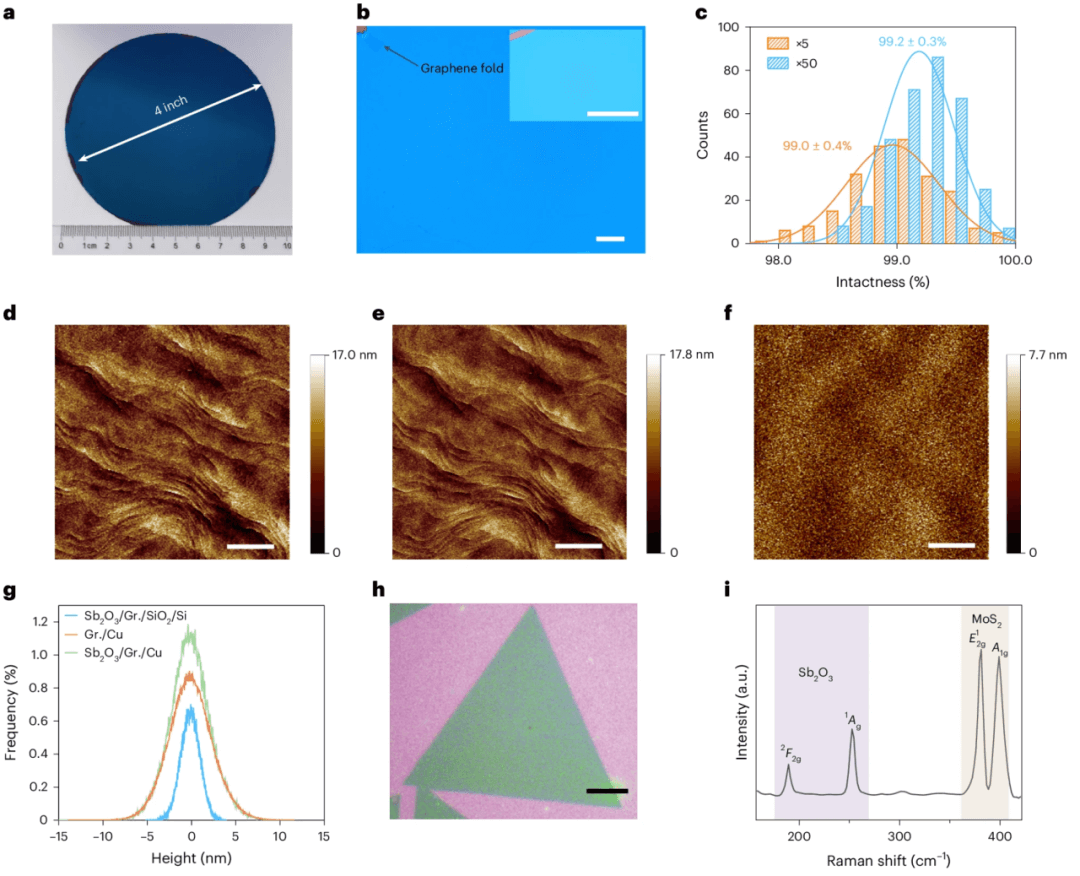 Nature Electronics: 石墨烯晶圆的无损转移与器件集成