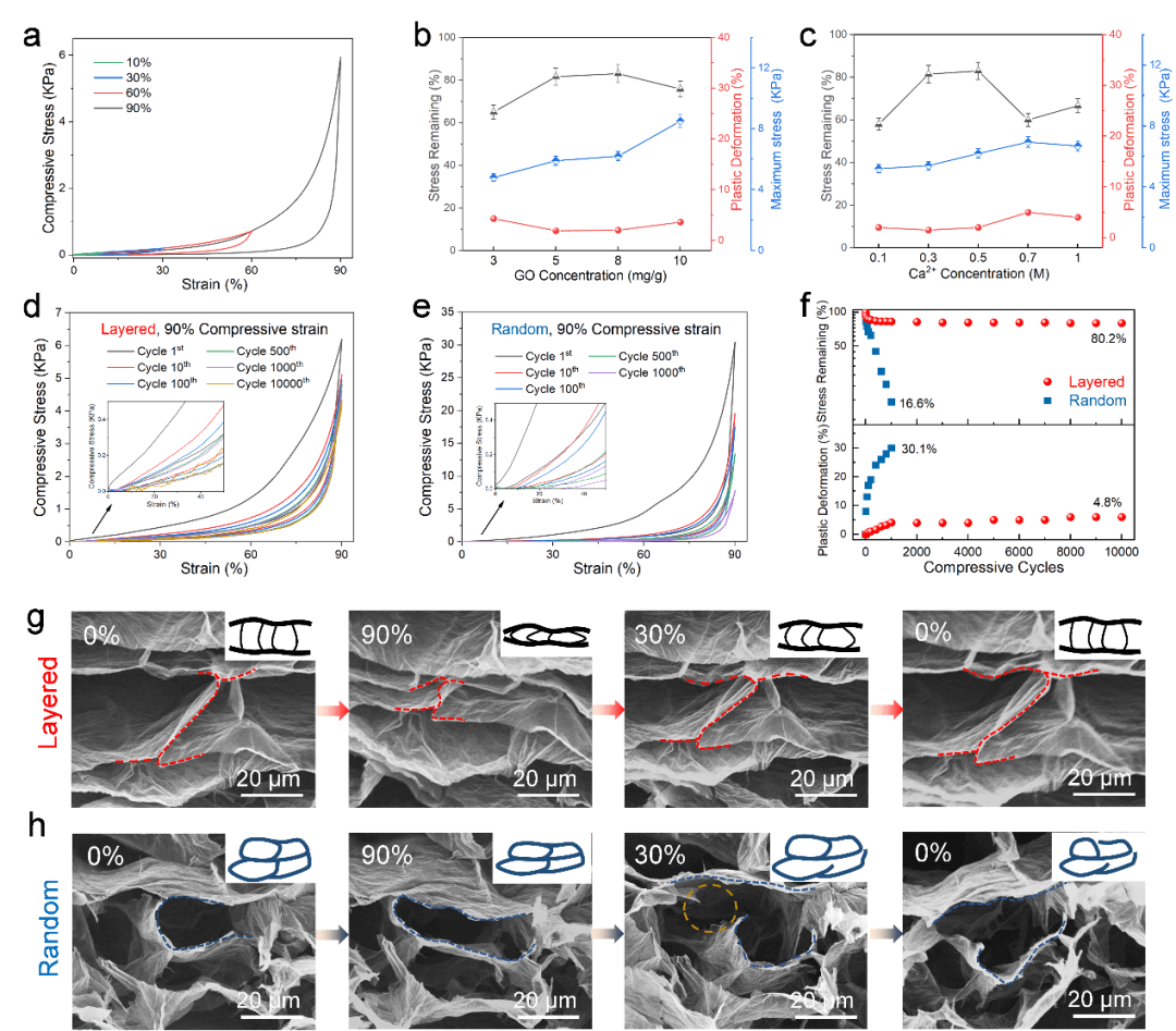 可定制形状的多功能层状结构石墨烯气凝胶