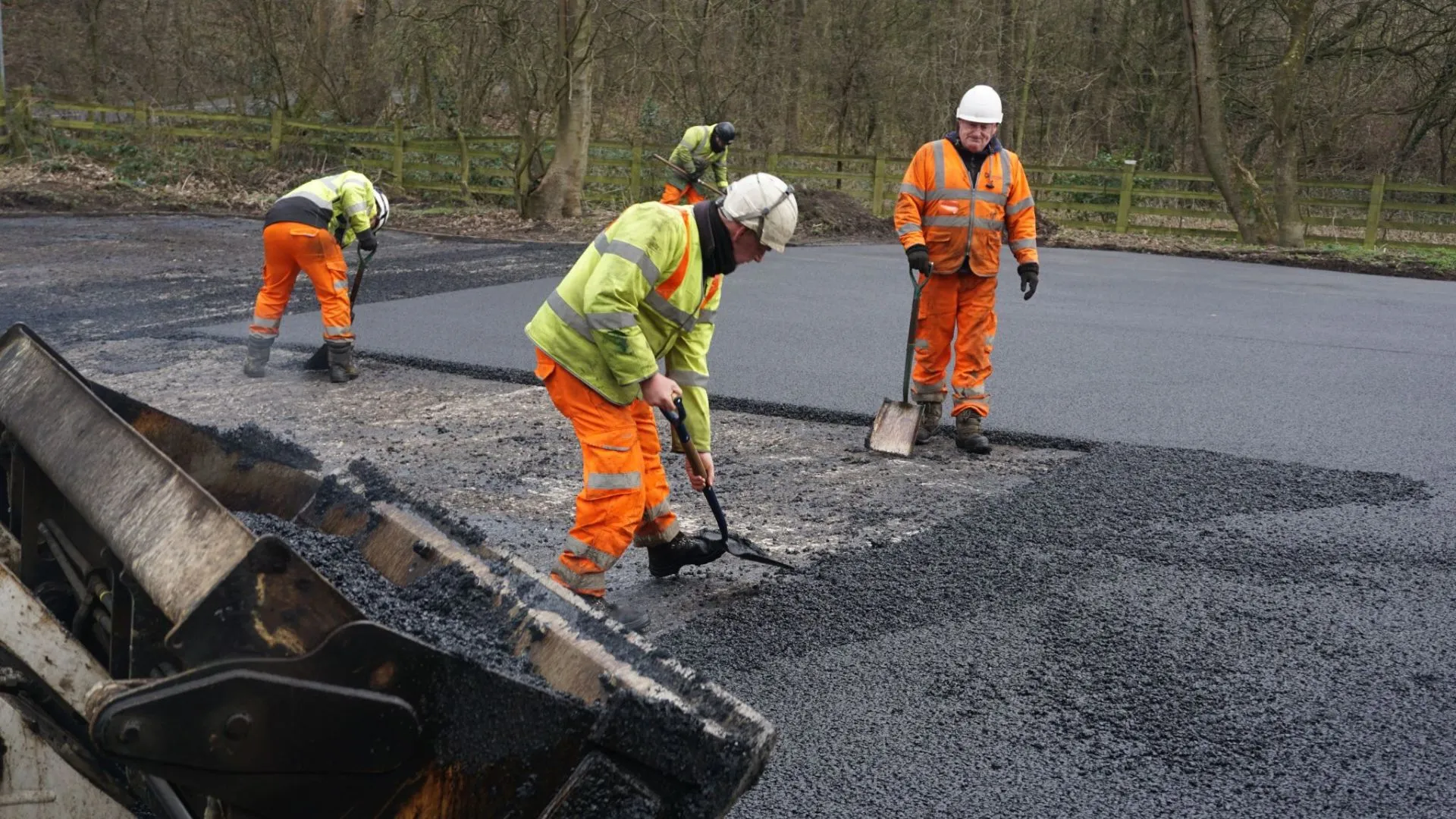 foto de la primera carretera mejorada con grafeno