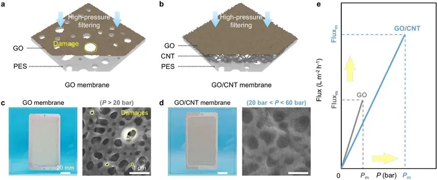 北京大学刘开辉教授团队AFM：突破耐高压瓶颈！氧化石墨烯与碳纳米管复合膜助力高效纳滤技术