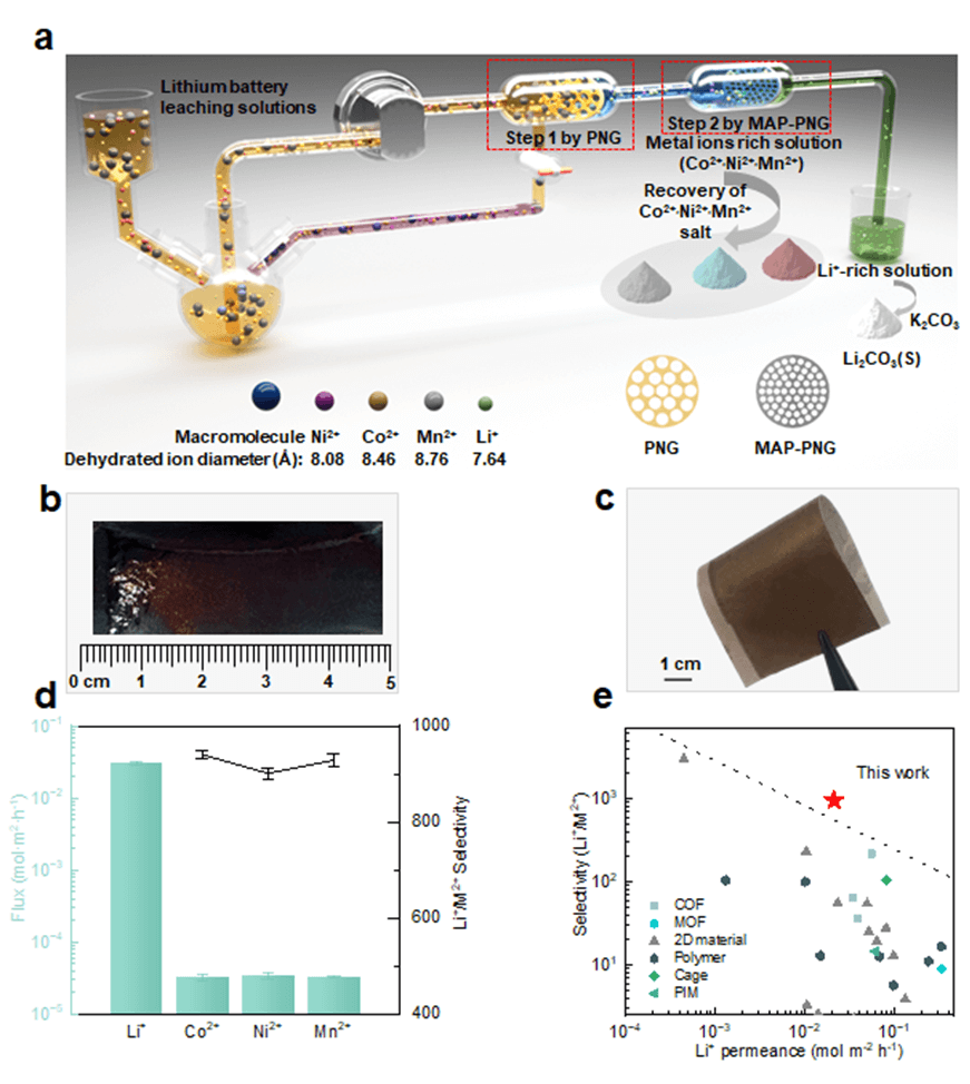 华中科技大学、比利时鲁汶大学、莫纳什大学合作《自然·通讯》：大面积单层多孔石墨烯膜精确回收锂！