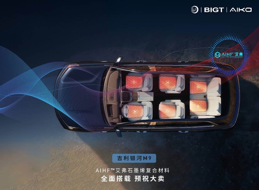 吉利银河 M9 全球预售，艾弗石墨烯乘员舱热舒适性系统亮相