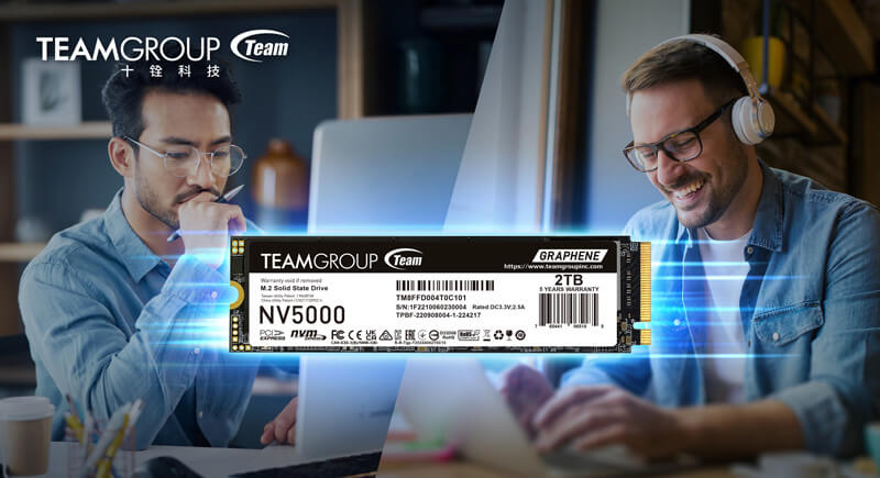 十铨发布 NV5000 入门级 SSD：5GB/s 顺序读取，配石墨烯散热标签