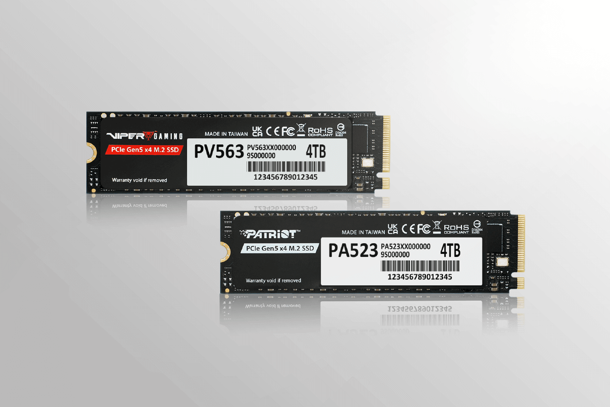 Patriot 博帝推出两款 DRAM-less PCIe 5.0 固态硬盘，顺序读取至高 14GB/s