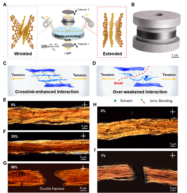 浙大高超团队与西交大覃华松合作最新《Matter》：离子交联增强塑性制备高性能石墨烯纤维