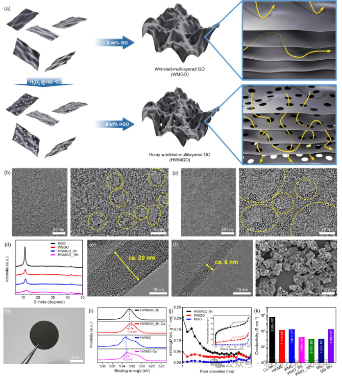 韩国汉阳大学《JCC》：孔状皱纹多层石墨烯支架，用于均匀的锂离子通量，实现高性能锂金属阳极
