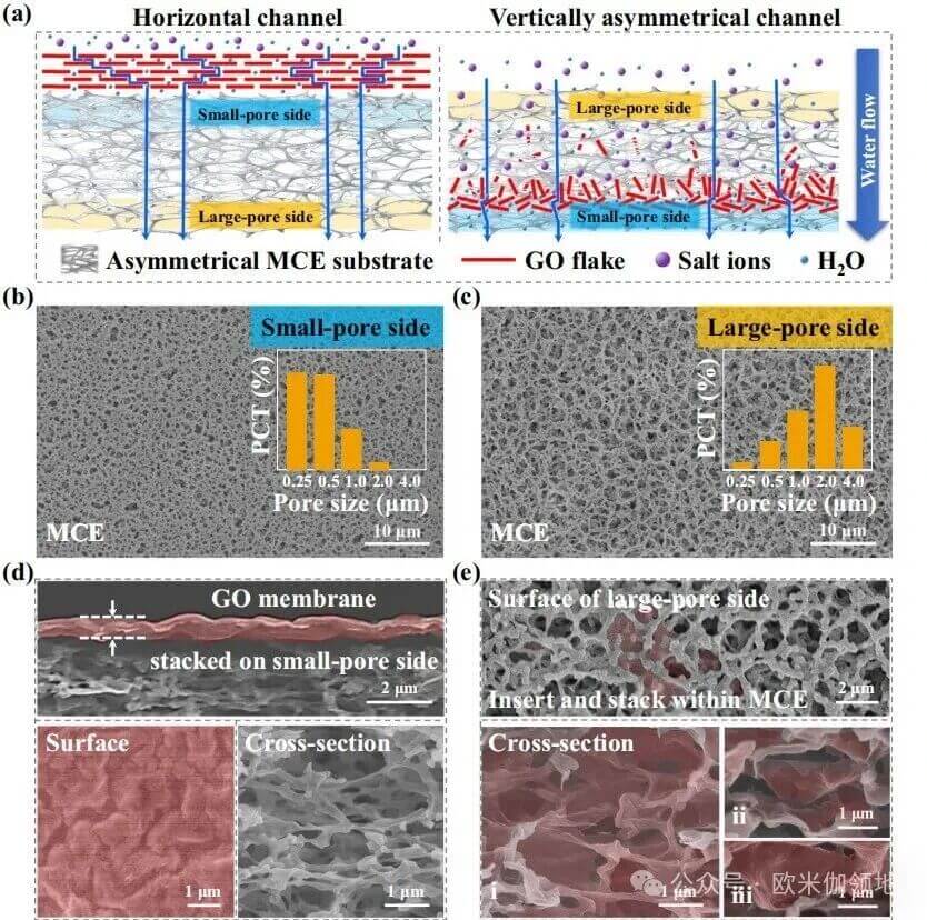 欧米伽书评|Nat.Commun|用于超快离子筛分的氧化石墨烯膜准垂直不对称通道
