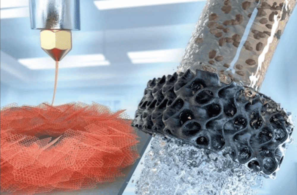 新方法让3D打印石墨烯气凝胶打造出能反复使用的水过滤器