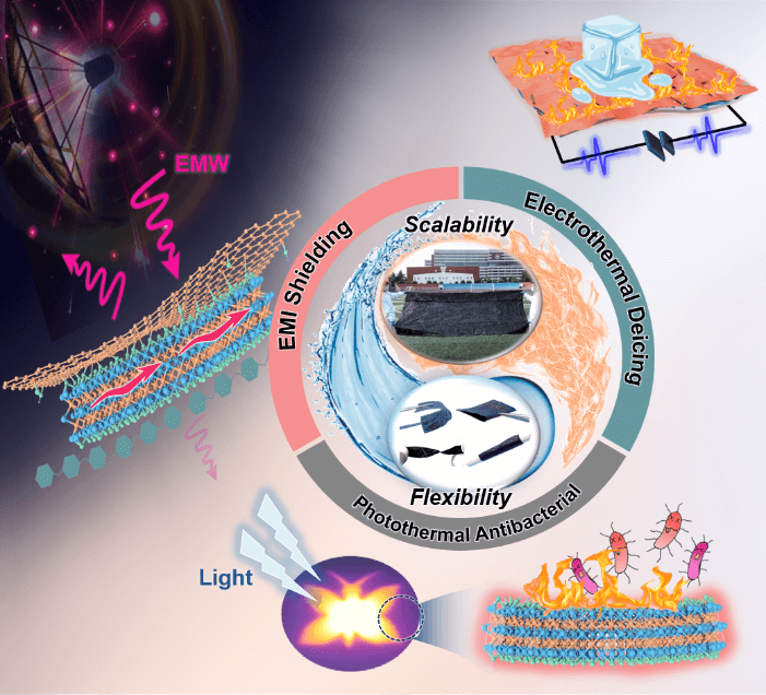 山东大学刘久荣教授/曾志辉教授AFM：氧化石墨烯辅助多重交联MXene制备的大面积、高强度、抗氧化多功能复合薄膜