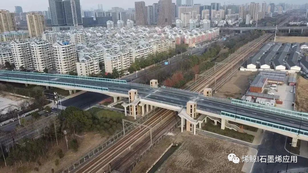 杭州滨江建业路公铁立交桥涂装全部采用石墨烯材料