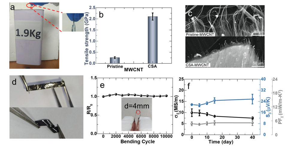 ​西安交通大学王洪团队《自然·通讯》：超高导电性多功能 MWCNT 薄膜