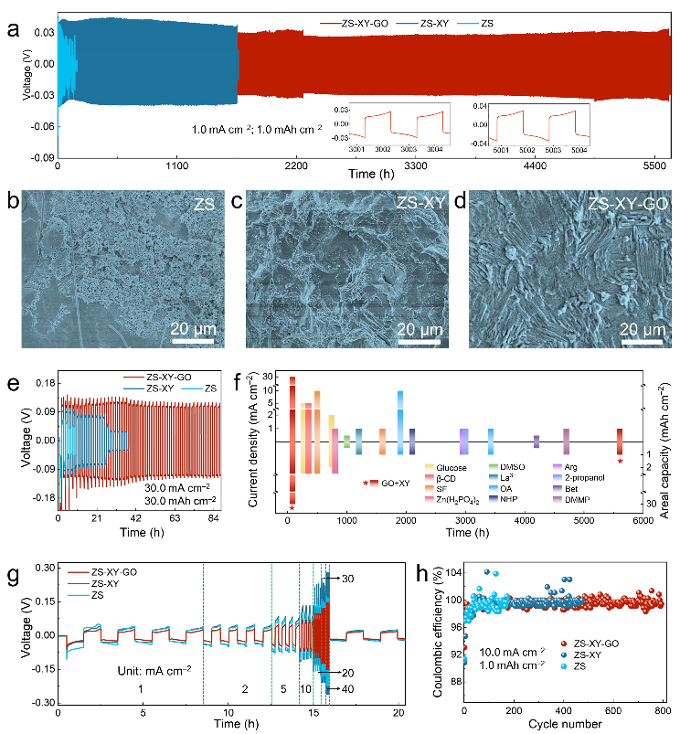 孙靖宇课题组Angew. Chem.：5600 h循环寿命，石墨烯基双添加剂助力锌金属负极