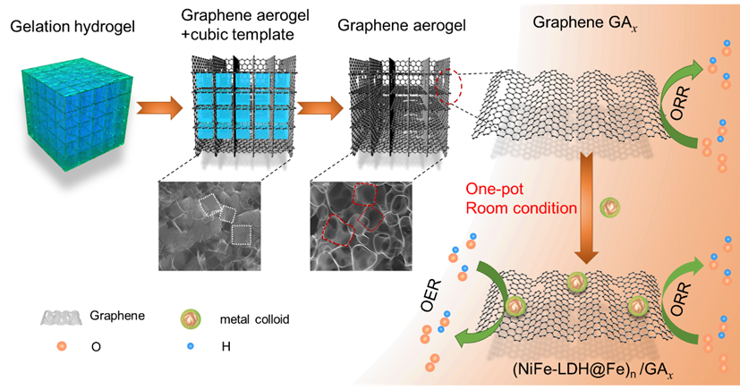 中南大学张翼、UCSC陈少伟、湘大何庭 CEJ：模板法构筑超薄石墨烯气凝胶高效双功能氧催化剂