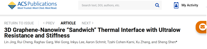 CMU团队研发新型热界面材料，纸般轻薄厚度不到40微米，为高能量器件散热问题提供解决思路