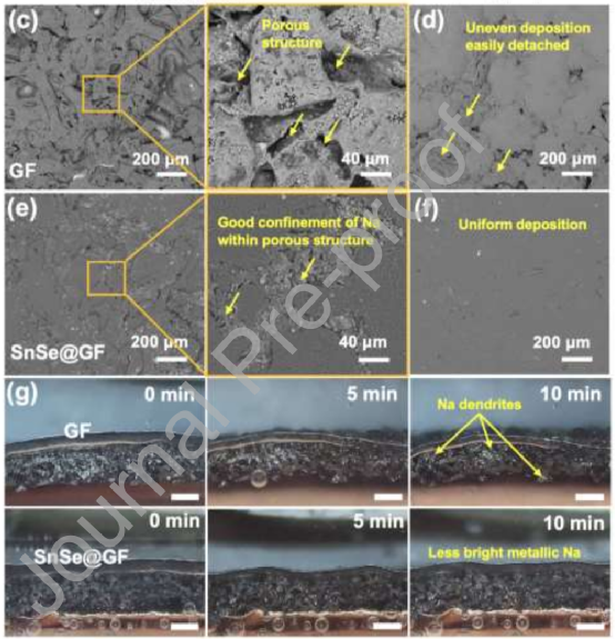 香港科技大学罗正汤等EnSM：无枝晶金属钠电池，​三维石墨烯基体上均匀的SnSe纳米颗粒的双核位点界面