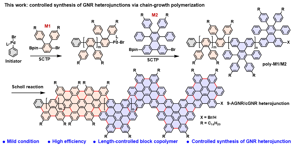 冯新亮/马骥团队Angew：链增长聚合助力石墨烯纳米带异质结的精准可控合成
