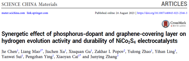 SCMs|磷掺杂剂和石墨烯包覆层对NiCo2S4电催化剂析氢活性和耐久性的协同影响